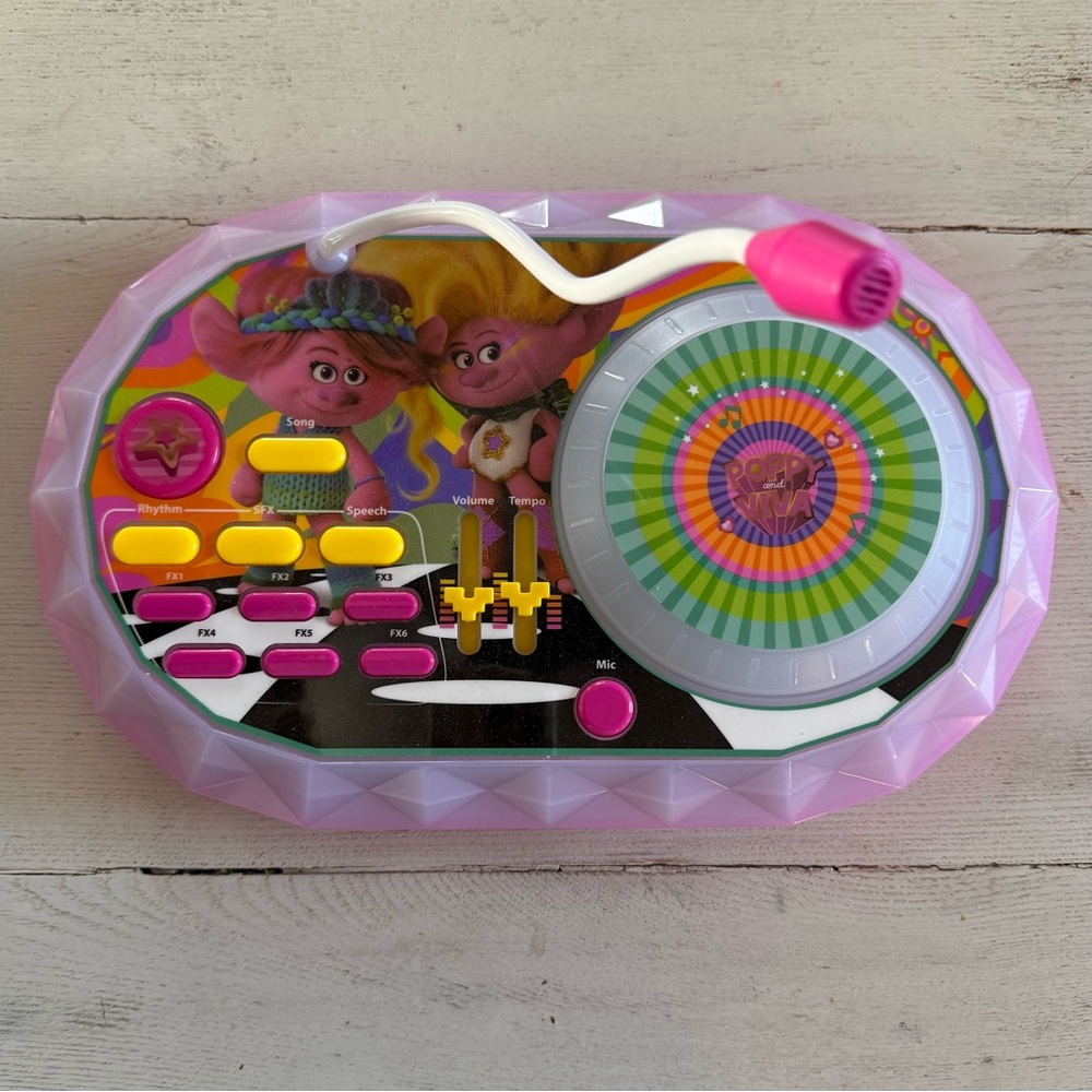 Trolls DJ Mixer Turntable Toy with Microphone